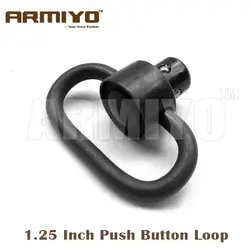 Armiyo 1,25 "Кнопка слинга вертлюжный болт петля Quick Release Rail адаптер для ремня Fit пистолет плечевой ремень съемки аксессуары