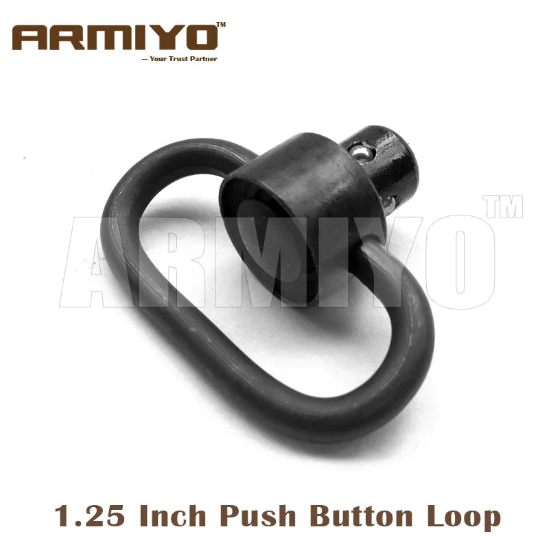

Armiyo 1.25" Push Button Sling Swivel Bolt Loop Quick Release Rail Sling Adapter Fit Gun Shoulder Strap Shooting Accessories