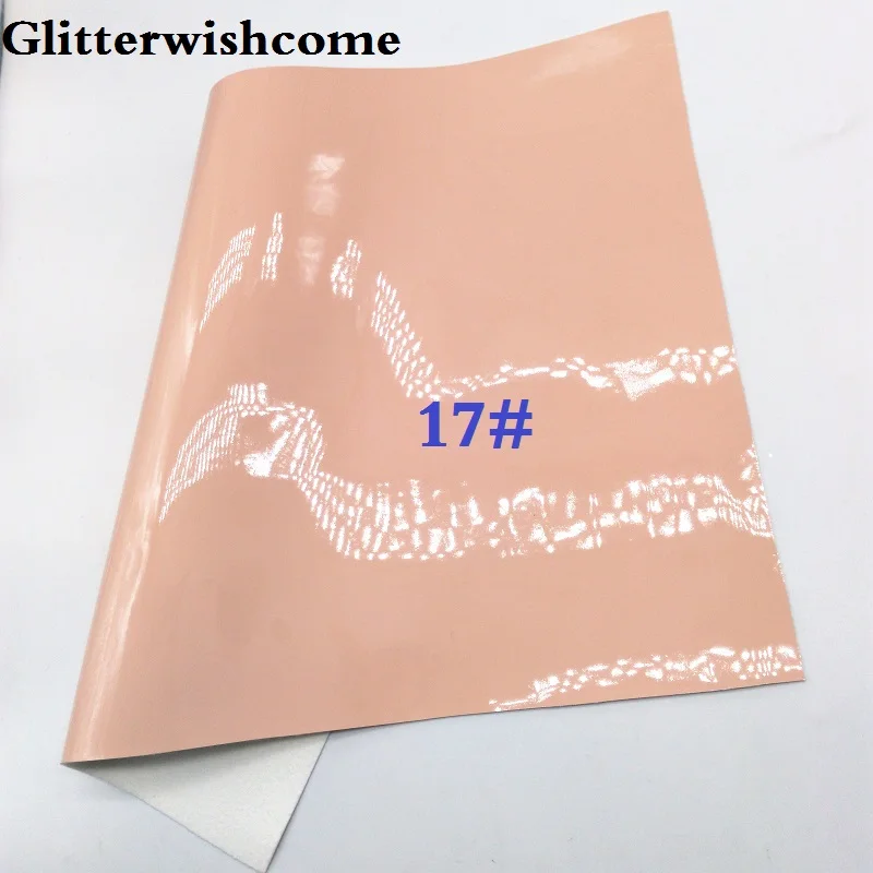 Glitterwishcome 21X29 см A4 размер винил для бантов лакированная гладкая кожа Fabirc искусственная кожа листы для бантов, GM121A