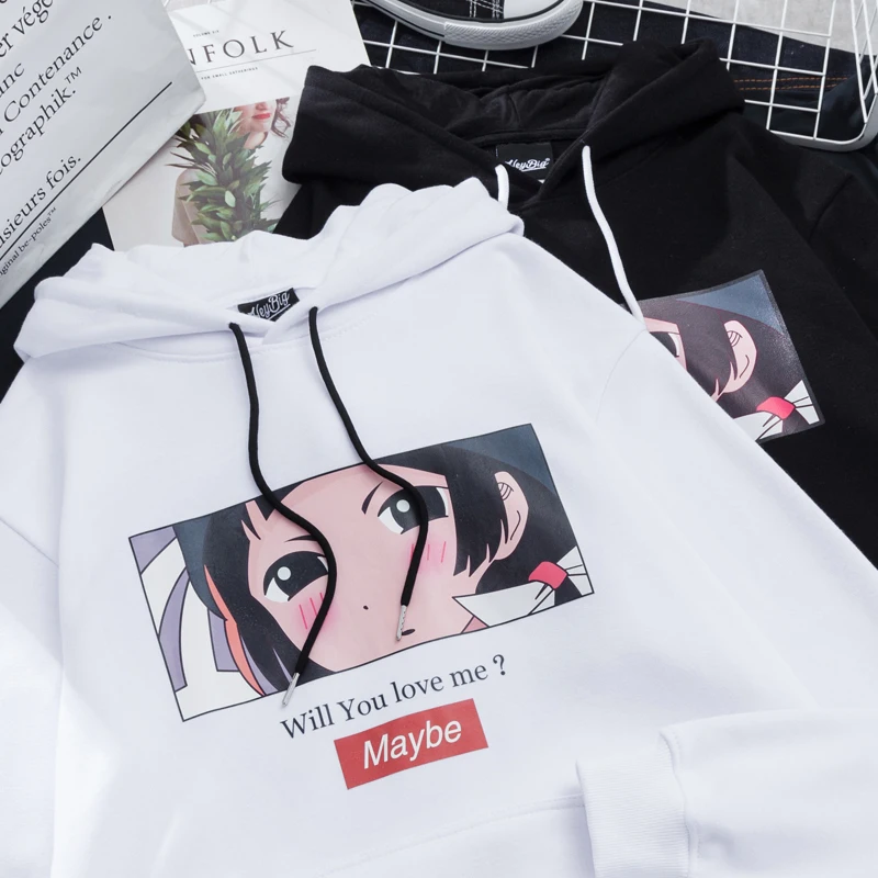 YouGeMan Harajuku уличная Толстовка для женщин с длинным рукавом капюшоном корейский