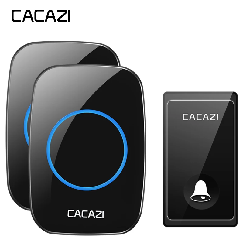 

CACAZI No Battery Required Wireless Doorbell Self-powered 58 Chimes US EU UK Plug Smart Home door bell 1 2 Button 1 2 Receiver
