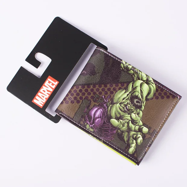 Комиксы DC Marvel кожаный бумажник Доктор Кто Тардис Доктор Кто Karte Полиция Box доллар цена кошелек синий Женские Кошельки Carteras - Цвет: Hulk