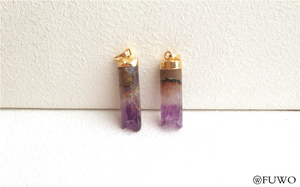 Amethyst Cylinder Pendant 10