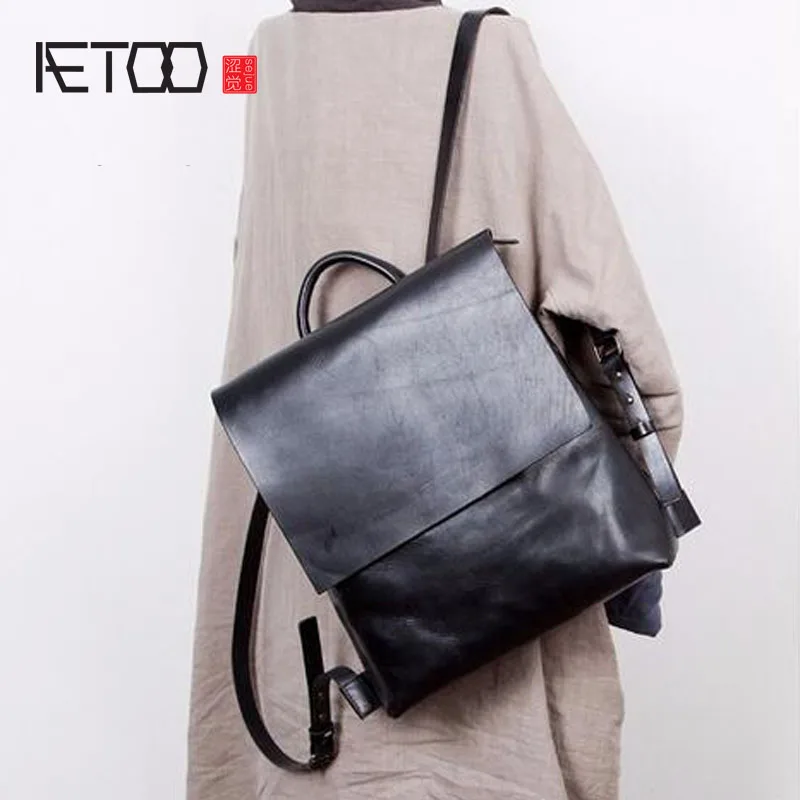 

BJYL Designer original Japanese retro art first layer cowhide student bag female shoulder bag leather Korean bag