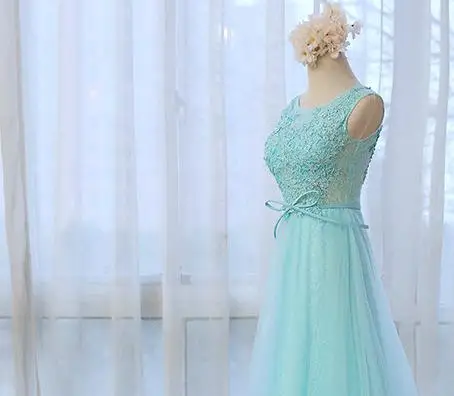 VENSANAC 2018 O Neck A Line Sweep Train Beading Bow Sash Long Evening Dresses Party Crystal Lace Appliques Prom Gowns