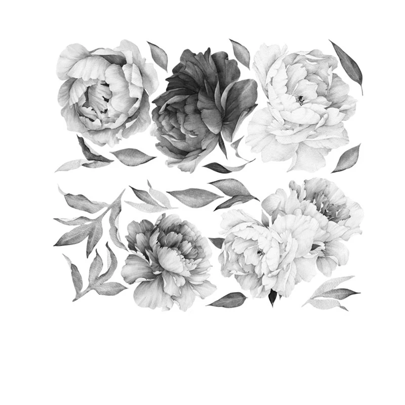 

Floral wall art Peony Wallpaper nordic style kids decoration wall stickers home decor living room decoration accessories baby