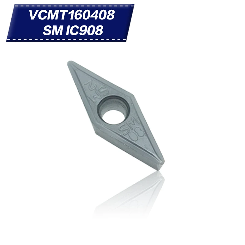 100 шт. внутренние токарные инструменты VCMT160408 SM IC908 карбидная вставка для