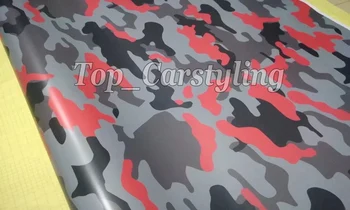 

Protwraps Red Black Camouflage Vinyl Textured Prints-Peel and Stick Cutting Vinyl With Removable Backing Paper With Air-release