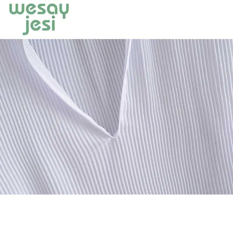 Elegant Womens tops and blouses summer 2019 fashion white fold long sleeve v-neck sexy top female Vintage blouse