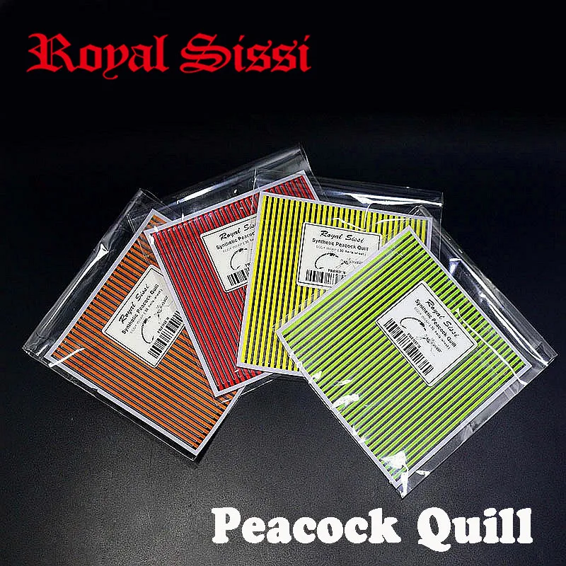 

New 4sheets/lot fly tying synthetic peacock quill fly tying materials synthetic quill body wrap 30herls per sheet nymph bug bond