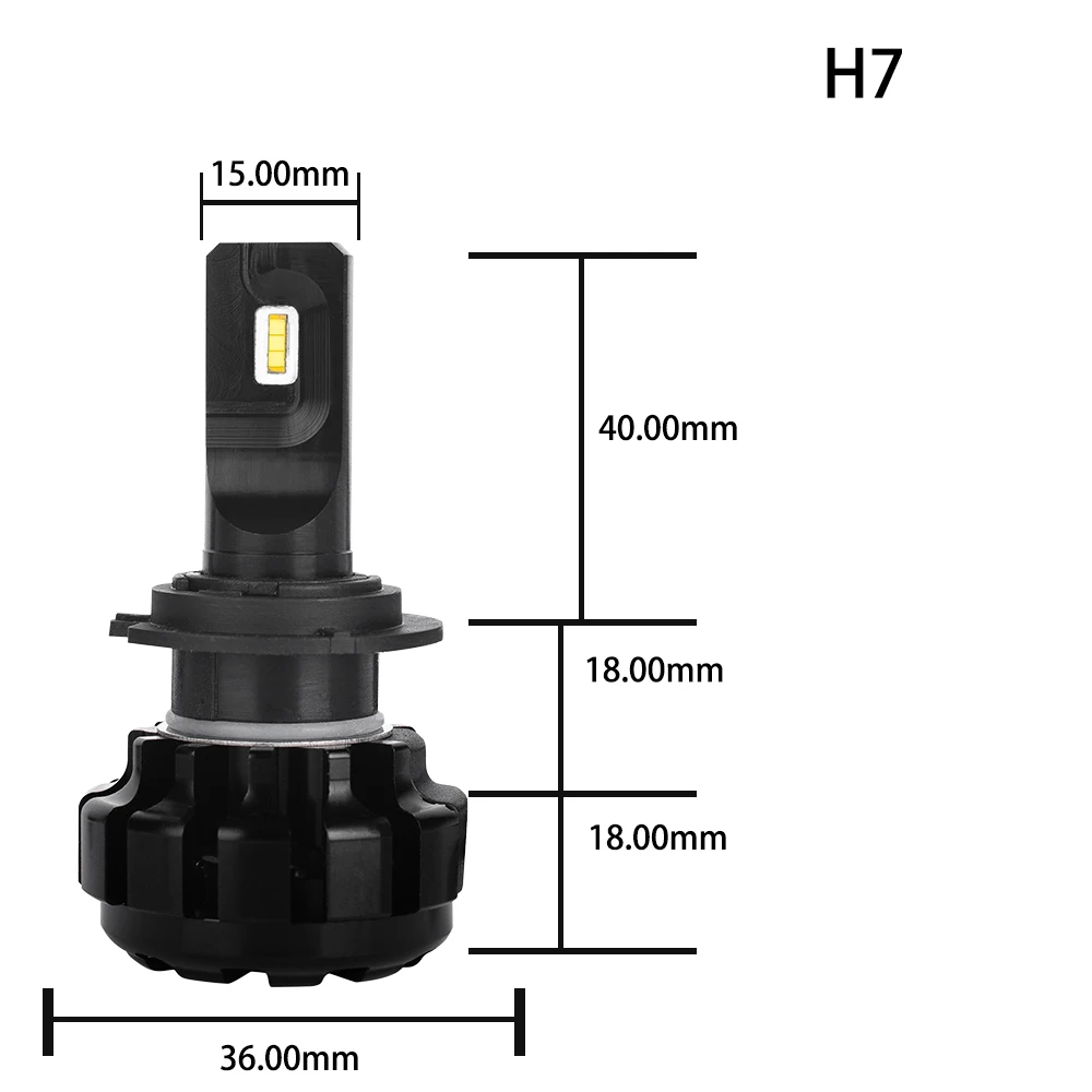 Чрезвычайно яркий светодиодный фары для авто Conversion Kit H7 H4 H11 9005 9006 H1 Автомобильные фары 60 Вт 12000LM 6000K белый 12В противотуманные фары