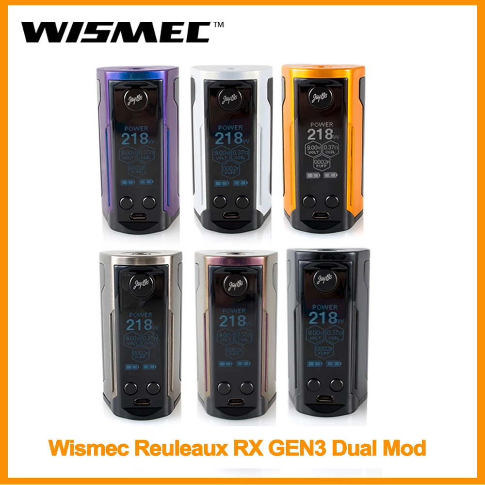 

[FR] Original Wismec Reuleaux RX GEN3 Dual Mod With GNOME King Output 230W 0.4ohm WM01 Coil 510 Thread E-Cigarette