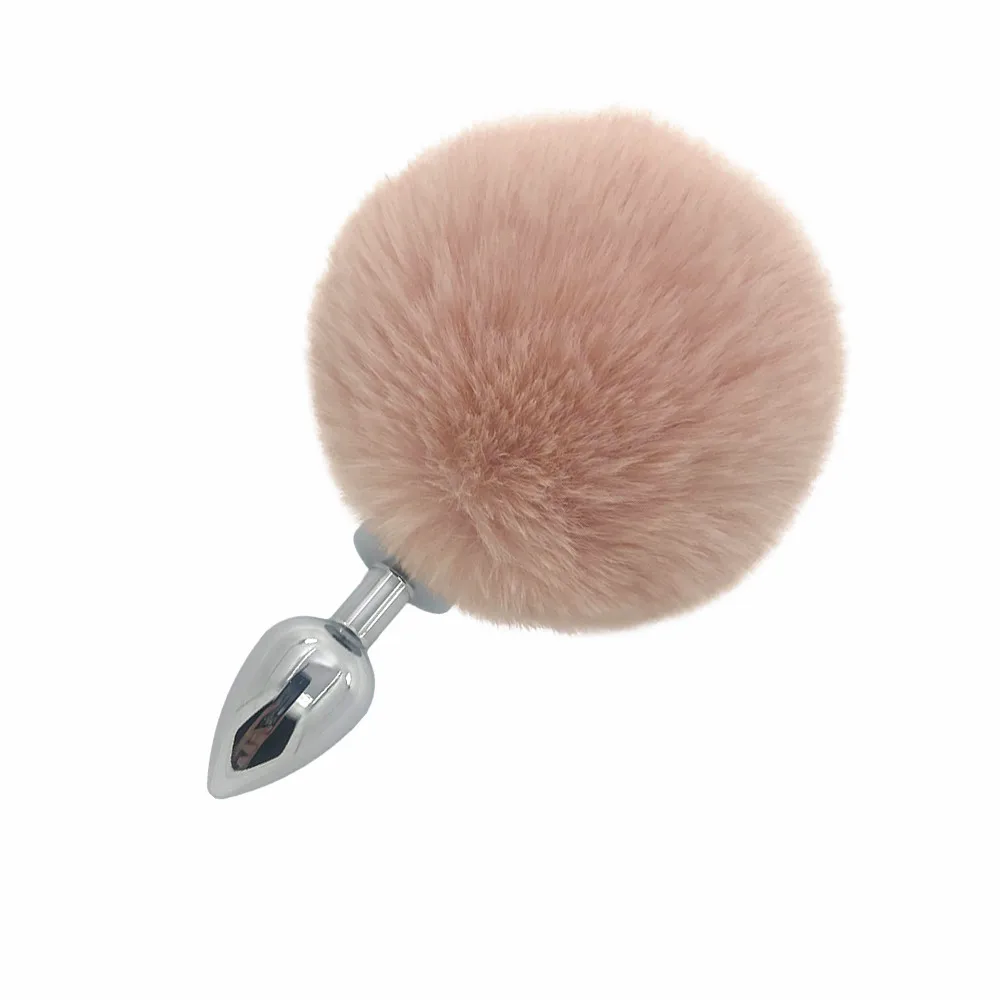 Металлическая Анальная пробка с кроличьим хвостом SM Rabbit girl vestment альтернативный