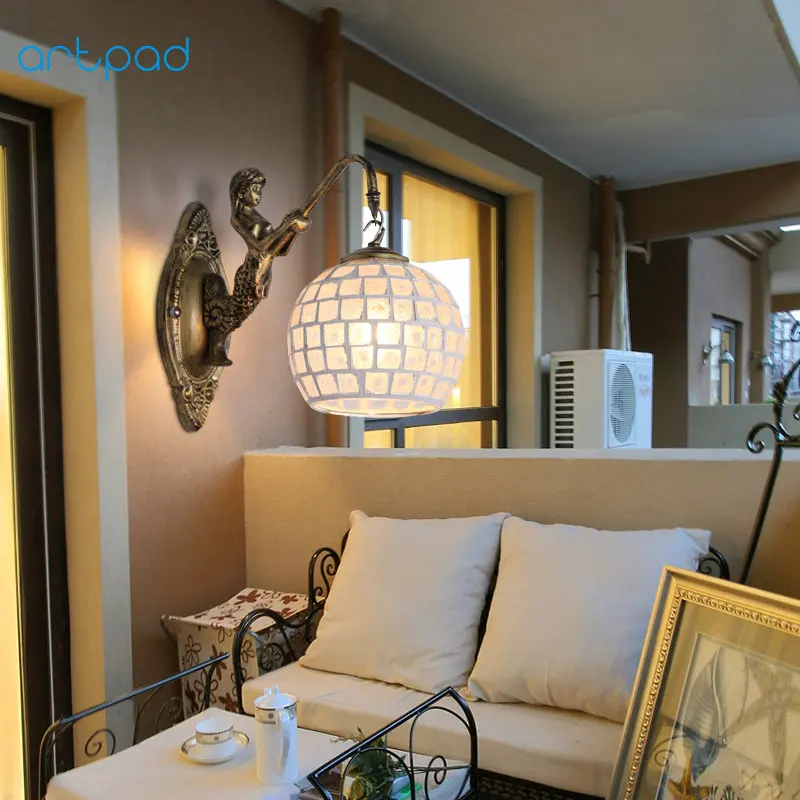 Artpad Mediterranean Style Decoration Turkish Mosaic Lamps Handmade Stained Glass Sconces Antique Wall Lights For Home Lighting Artpad Mediterranean Style Decoration Turkish Mosaic Lamps Handmade Stained Glass Sconces Antique Wall Lights For Home Lighting
