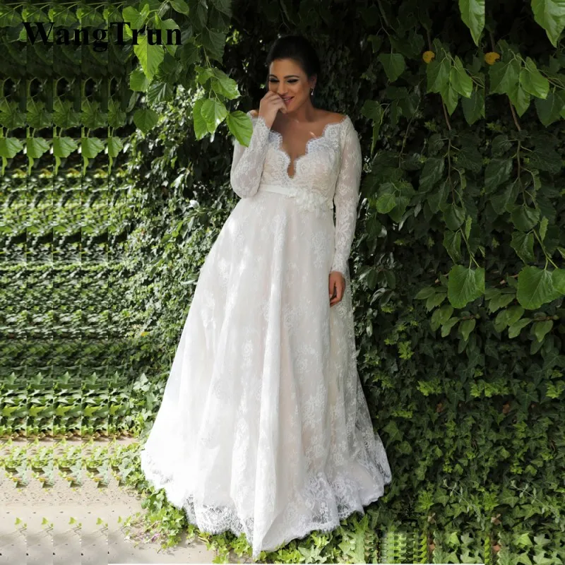 Empire Waist Wedding Dress With Long Sleeves - Wedding Dresses Ideas