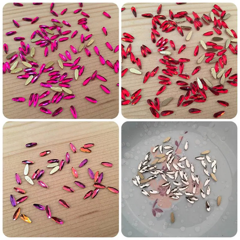 1 حزمة الكريستال AB 3D مسمار الفن أحجار الراين الجواهر Flatback الأحجار DIY زينة الماس مجوهرات أشكال مختلفة لالمسامير