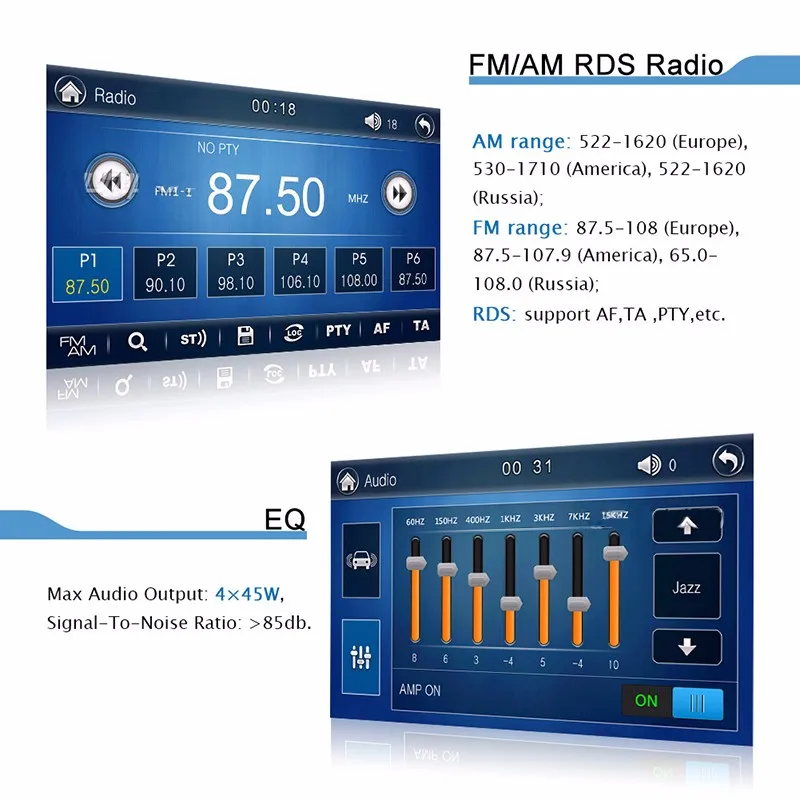 Perfect 6.95 inch 2 din car audio Touch Screen Bluetooth GPS Navigator DVD Player Steering Wheel Control/Radio /Reversing Camera 7