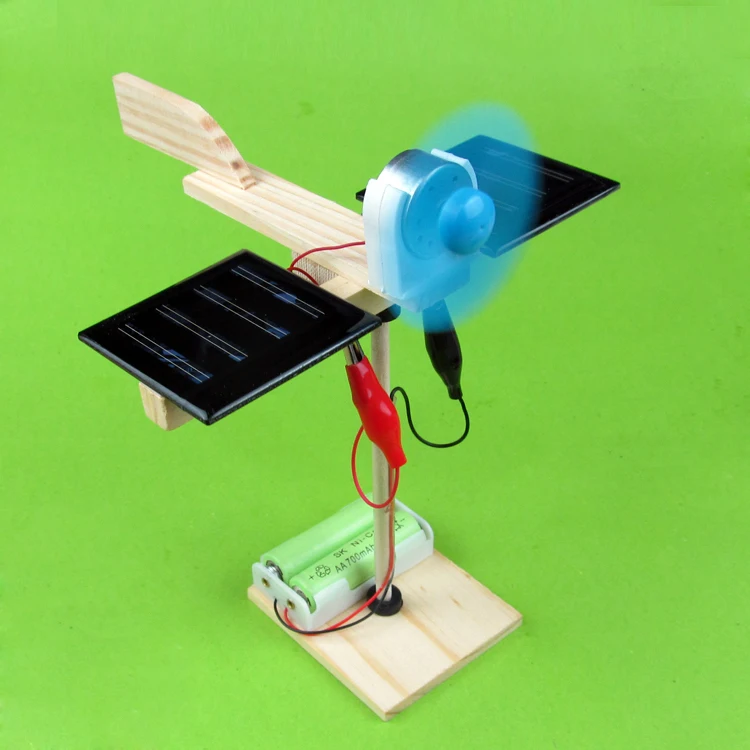 2Sets Lot 2015 new DIY solar energy mini fan creative science 
