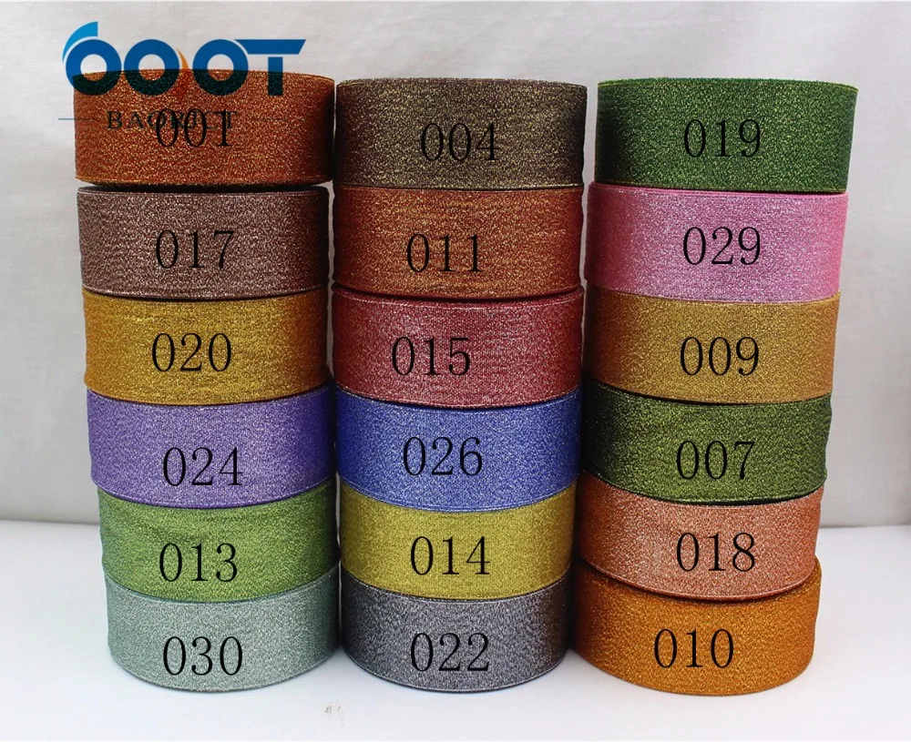 

OOOT BAORJCT 1710188 , 18 colors 38MM Glitter ribbon Christmas webbing for wedding craft bow gift decoration Wrapping riband DIY