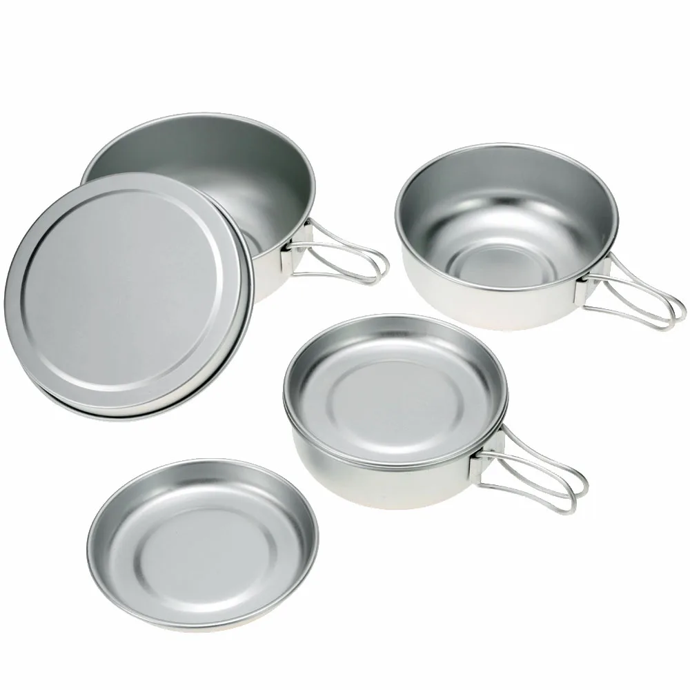 Aluminum Camping Cookware Lids Pots Small Cookware Hiking Picnic