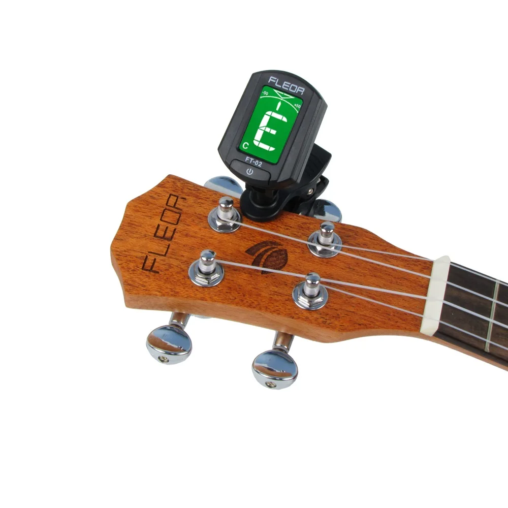 FLEOR Mini Clip on Tuning Guitar Tuner Digital Tuner Black for Guitar