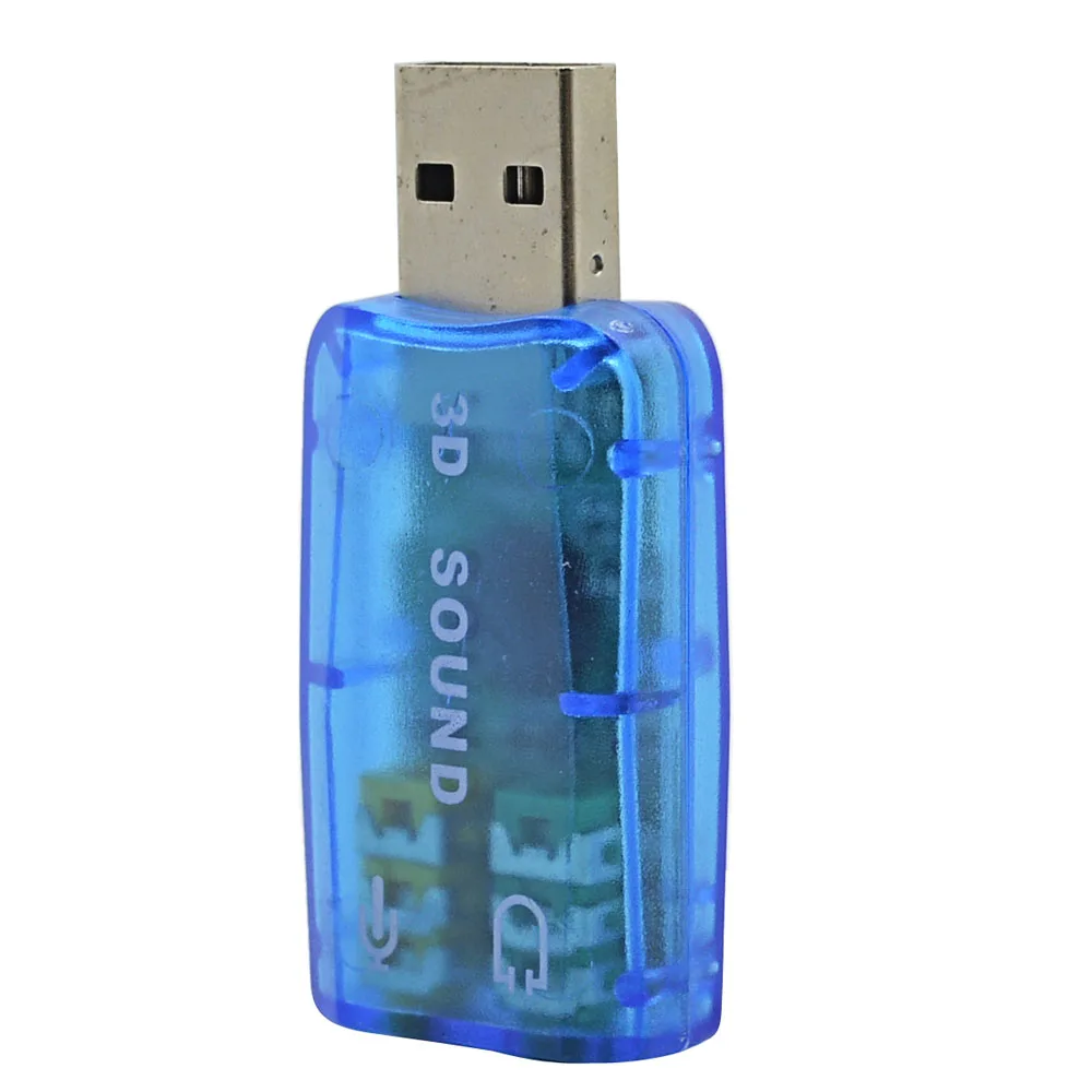 MJTEK мини Внешняя USB Звуковая карта адаптер 5 1 каналов Виртуальный 3D аудио + 3 мм