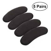5 пар пятки захваты пятки вкладыш подушки самоклеющиеся губки пятки стельки подушки колодки наклейки(черный