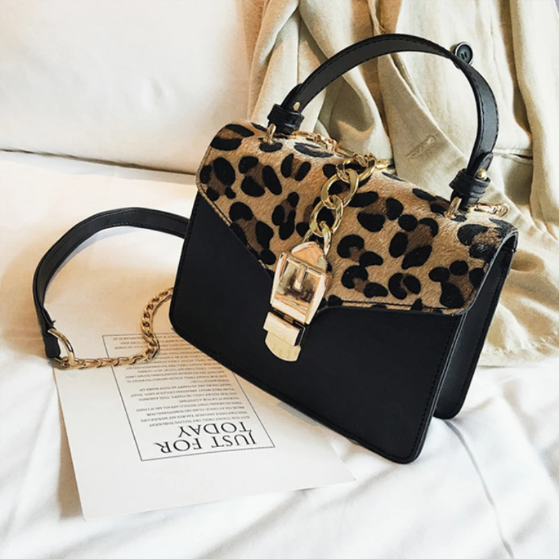 

2018 HOT Fashion Famous Designer Brand Small Women Fake Animal Fur Handbags Leopard Buckets Shoulder Bag CrossBody Messenger Bag