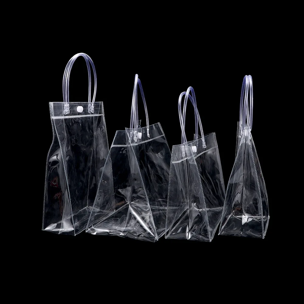 

1 Pc New Clear Tote Bag PVC Transparent Shopping Bag Shoulder Handbag Stadium Approved Environmentally Storage Bags 7 sizes