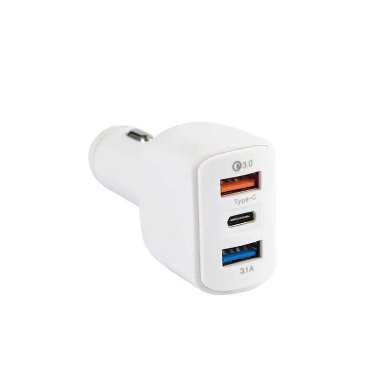 Автомобильное зарядное устройство LEORY Quick Charge 3,0, зарядное устройство для мобильного телефона, быстрое автомобильное зарядное устройство для iPhone XS Max, автомобильное зарядное устройство для samsung 2 порта type C