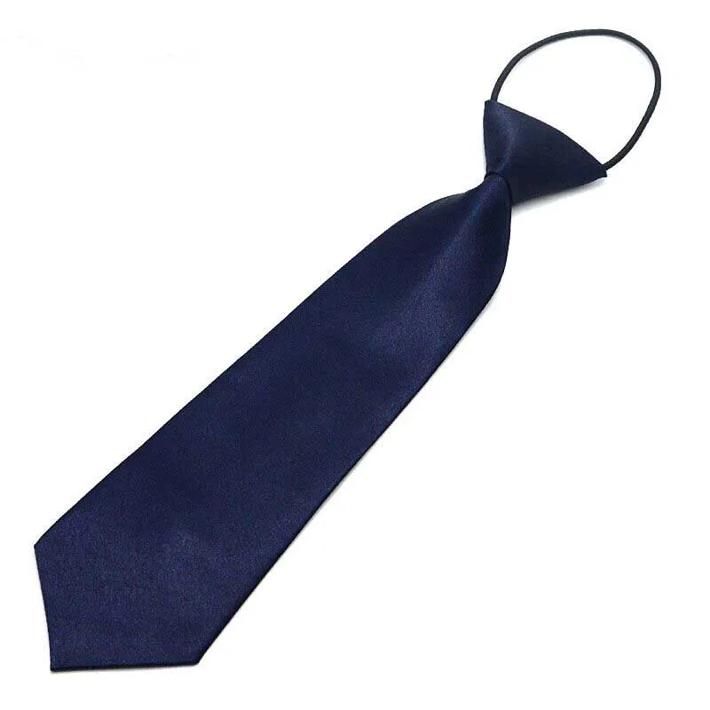 Новинка; школьный детский Свадебный с принтом для маленьких мальчиков; полосатый цветной галстук; Детский галстук на застежке; Галстуки для девочек; Прямая поставка - Цвет: Dark Blue Grey