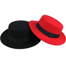 Новая модная шерстяная фетровая шляпа для мужчин и женщин, одноцветная фетровая шляпа для леди, винтажная шерстяная широкая джазования с полями, церковная Кепка, винтажный пляжный топ Панама