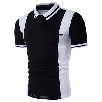 

ZOGAA 2019 Summer Men's Polo Shirt Black and White ColorShort Sleeves polo shirt Silm Fit Casual Young POLO Shirt Mens Clothing