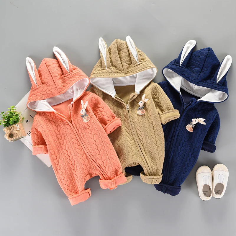spring autumn new fashion baby zipper Romper Newborn clothes infant
