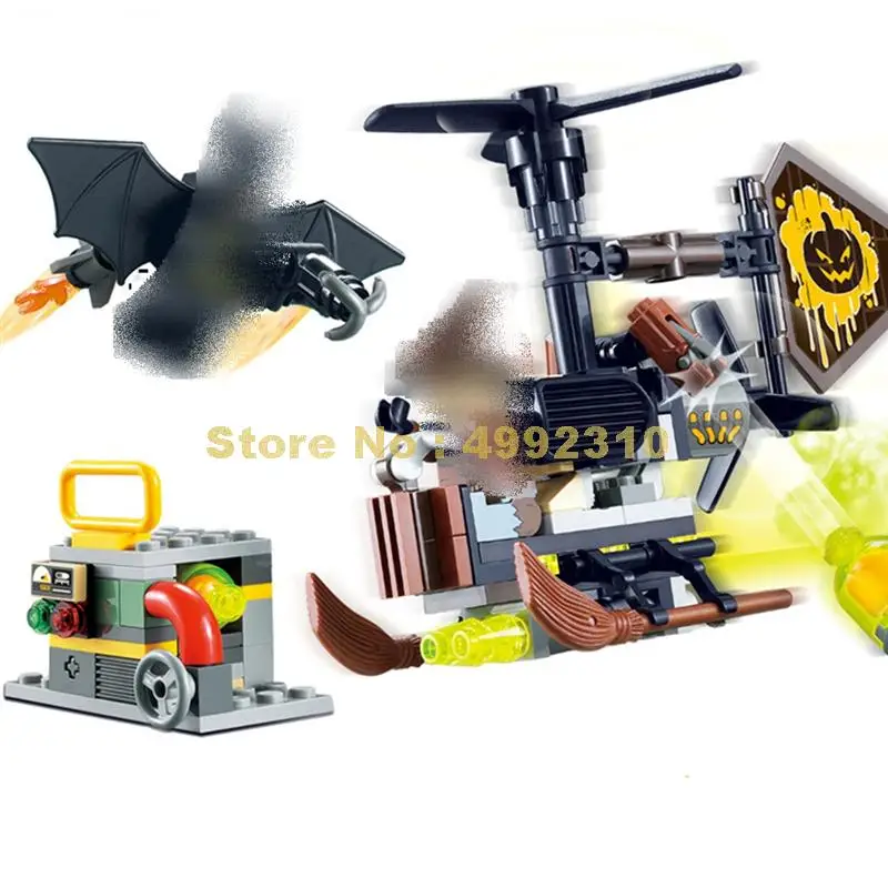 

7129 141pcs super heroes scarecrow fear air raid building block 70913 Bricks Toy