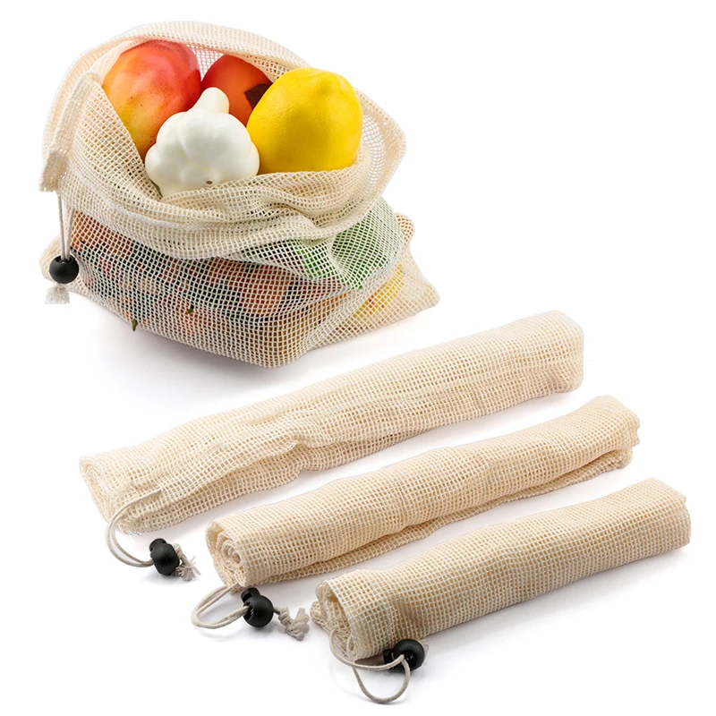 

9pcs Reusable Washable Organic Mesh Bags for Grocery Shopping Storage Fruit Vegetable Sundries Organizer Storage Bag Kitchen