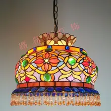 Tiffany настольная высококлассная теплая ретро люстра для гостиной, скандинавский американский кантри магазин, стеклянный светильник ing, винтажный светильник