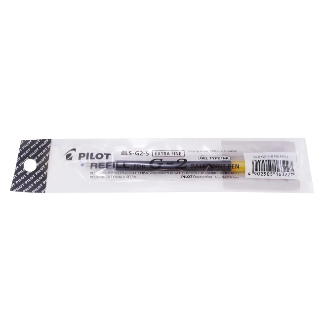 Гелевая ручка PILOT press, G-2, 1 шт, японская цветная ручка, Студенческая гелевая ручка, красная, синяя, черная, 0,5 мм, большая емкость для хранения чернил - Цвет: a black refill