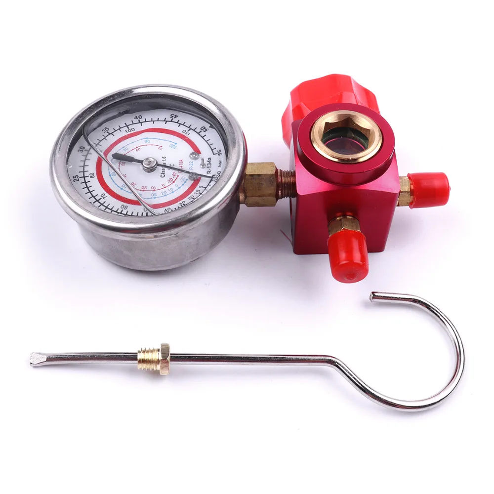 HOLYOVER 1 шт. красный синий 1/4 Thread R410A R134A R22 H/L манометр для кондиционера коллектора