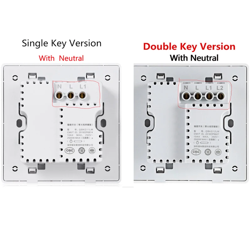  Xiaomi Aqara Wall Switch Smart ZigBee Zero Line Fire Wire Light Remote Control Wireless Key Wall Sw - 32950175670