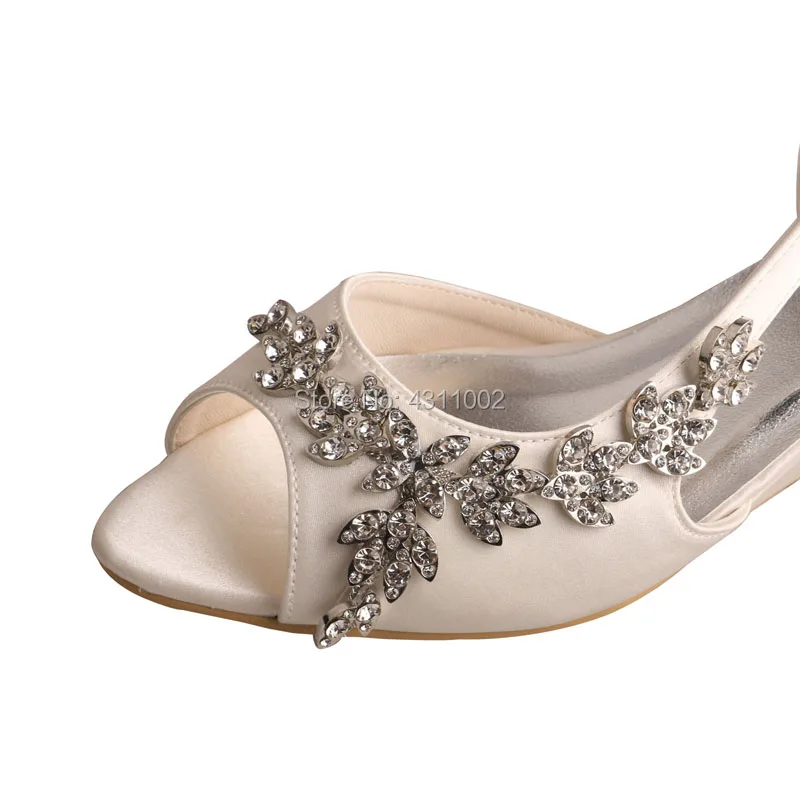 Индивидуальные Кот на низком каблуке свадебные туфли для невесты на танкетке кристаллами женские босоножки