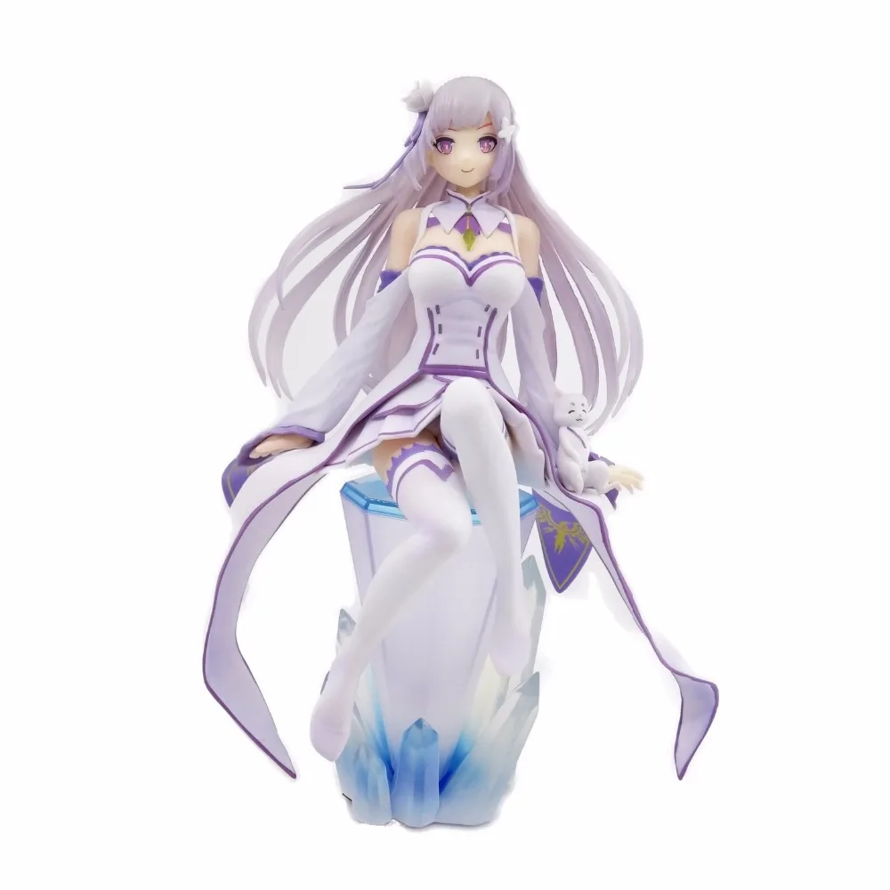 

J Ghee Anime Re Zero Kara Hajimeru Isekai Seikatsu Emilia 1/8 Scale Painted Figure Collectible Model Toy 17cm