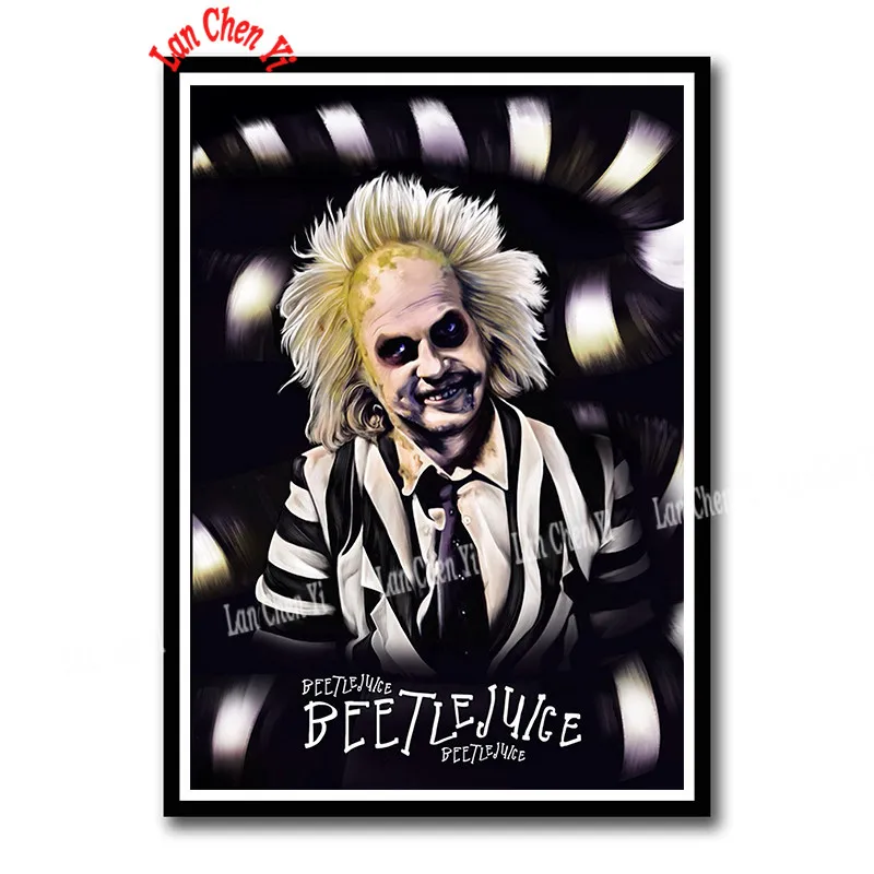 Фильм ужасов Beetlejuice с покрытием бумажный плакат настенная живопись для бара комнаты декорации Декор для дома 42*30 см - Цвет: Лиловый