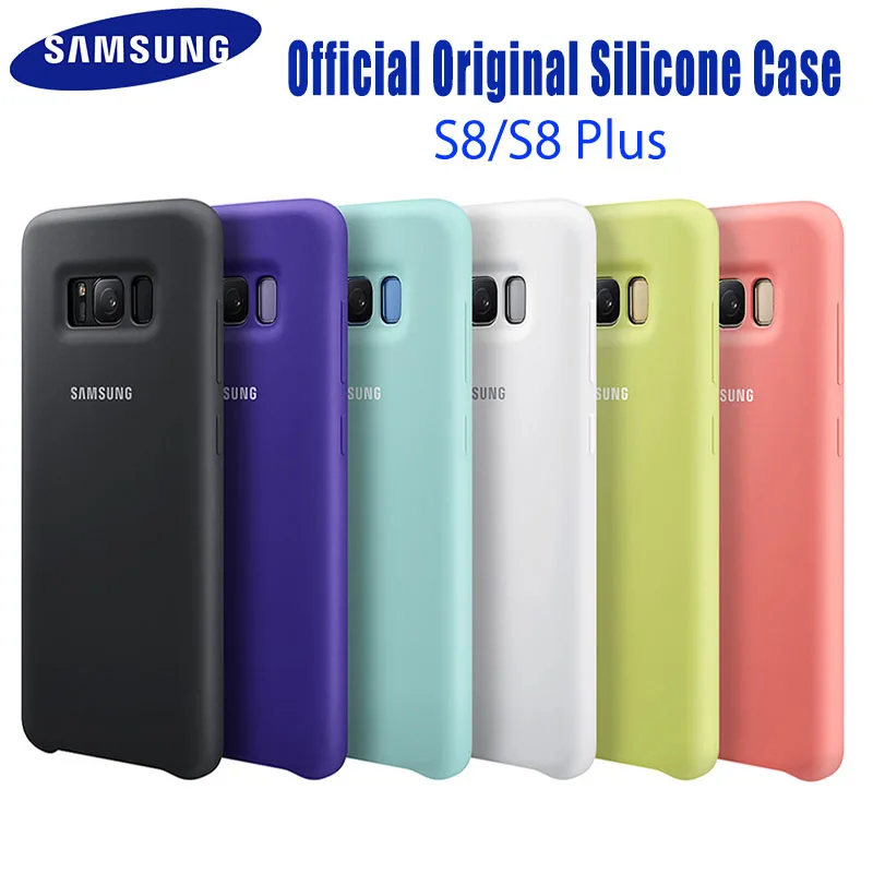 

Original Samsung Galaxy S8/S8 Plus Liquid Silicone Case Silky Soft-Touch Finish Back Protective Cover For Samsung Phone