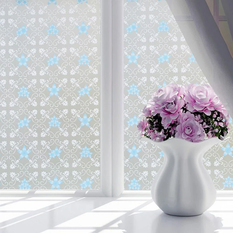 9 Style Waterproof PVC Frosted Opaque Glass Window Privacy Film Glass Sticker Bedroom Home Decorative Film Mayitr