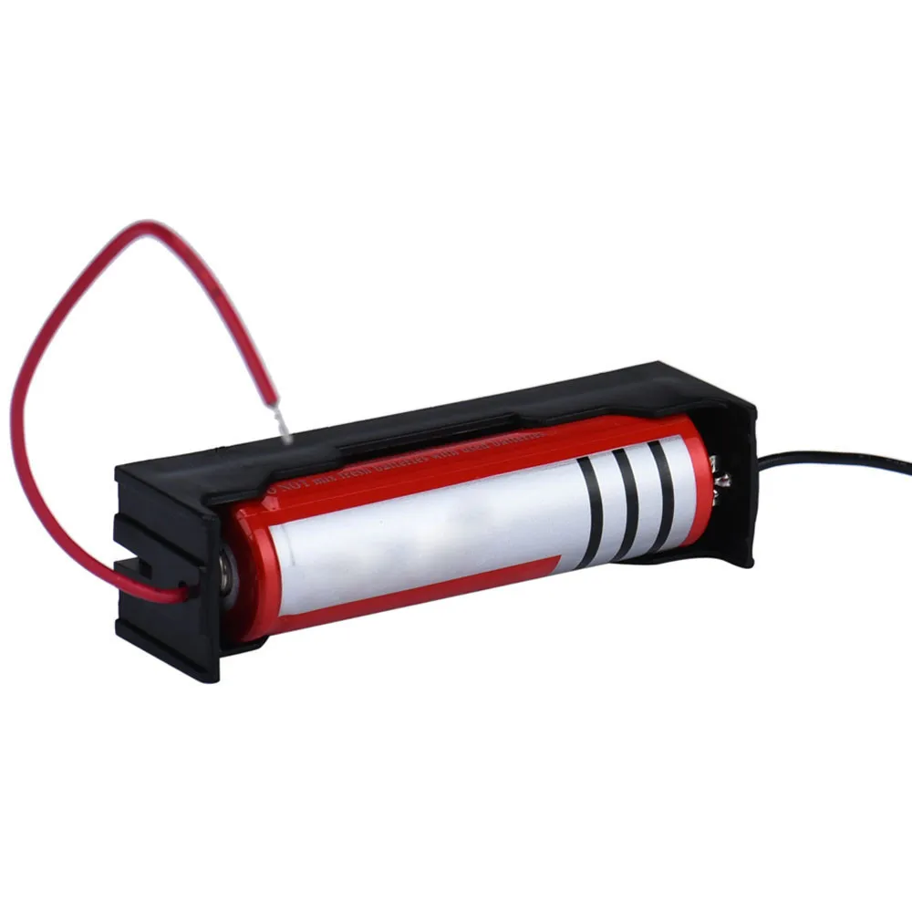 

Box Holder For 1 x 18650 box diy power bank 18650 battery holder box circuit Black With Wire Leads Plastic Battery Storage Case