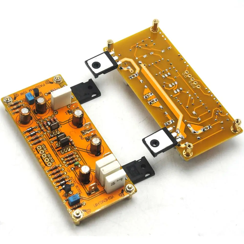 One Pair PASS AM single-end Class A Amplifier Board Pre-amp 10W 8ohms DC 18V-0V-18V