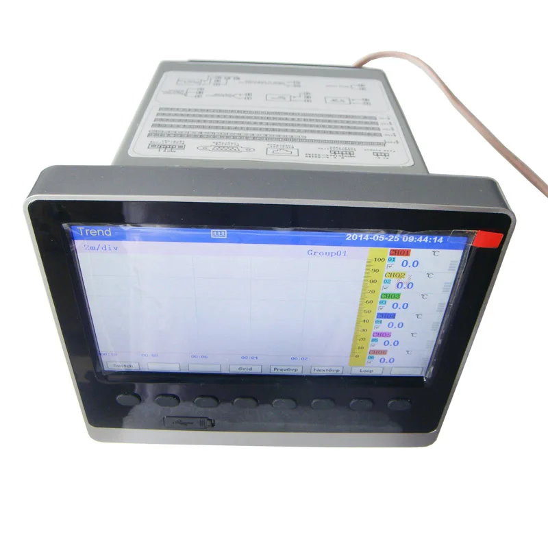 

English Menu 2 Channel Paperless Recorder 4-20mA Input 220VAC