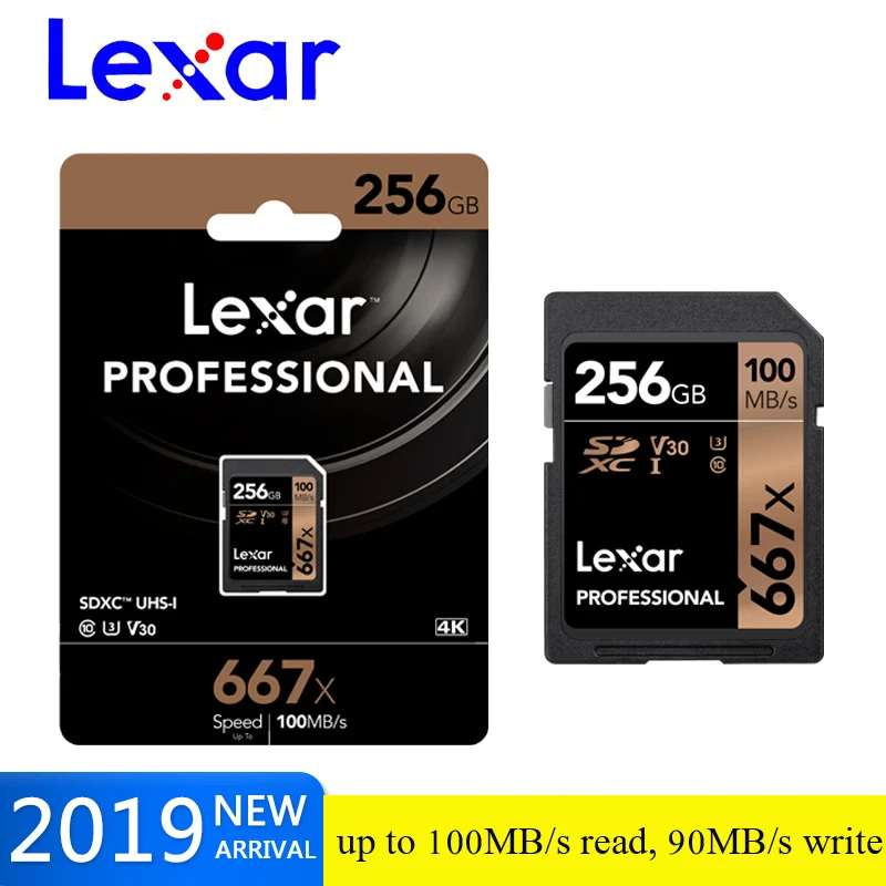 100% оригинальная sd-карта Lexar 667x карта памяти SDXC класс 10 256 ГБ 64 Гб 128 tf Карта C10 UHS-I 100