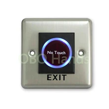Hot sale Infrared no touch exit push button switch with LED for home security alarm door exit button switch emergent exit button